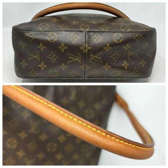 Louis Vuitton Looping GM Monogram Canvas Leather Shoulder Bag Authentic MI0090 - Picture 8 of 12
